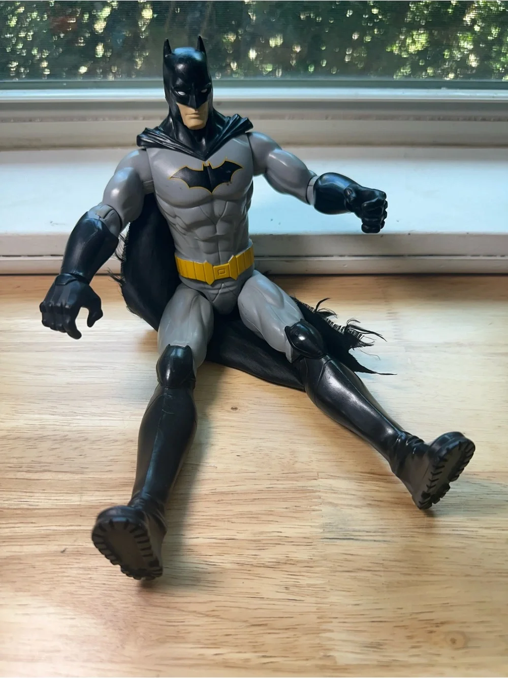 Poseable 12” Batman Action Figure - Gray, Black & Yellow TM and DC Comics